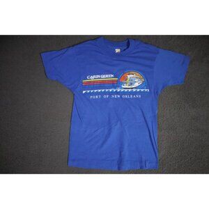 Vintage Screen Star T-Shirt Mens M Blue Cajun Queen Port Of New Orleans Graphic